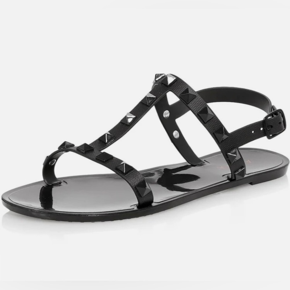 AQUA women's studded jelly sandals. NIB.